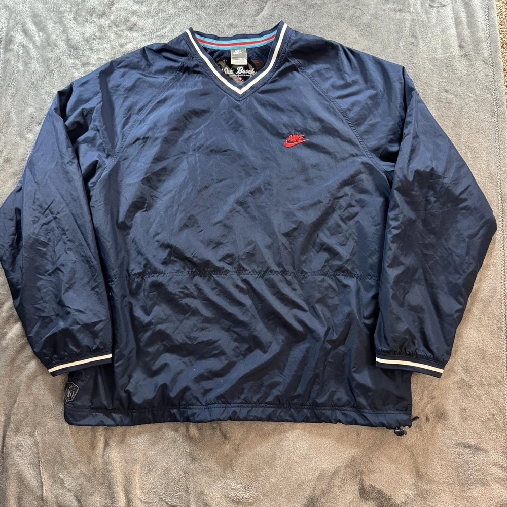 Vintage Nike Baseball Windbreaker Jacket Mens Size XXL Blue Y2K Umpire Baggy 2XL